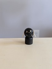 VTG 1963 Fisher-Price Little People Wood Black Dog White Ears Floppy Plastic picture