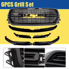 6PCS Glossy Black Grille+Molding Trim Fit 2019-2020 2021 2022 Dodge Ram 1500 picture