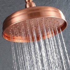 Antique Red Copper Shower head 8 inch Round Bathroom Rainfall Shower Head picture