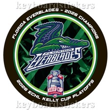 2026 ECHL Kelly Cup Champions Florida Everblades Souvenir Hockey Puck - NEW picture