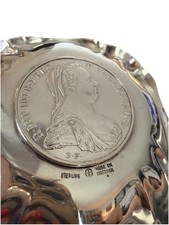Wilhelm Binder Sterling Silver Maria Theresa Thaler Coin Dish 78.0 G Austria WTB picture