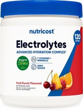 Nutricost Electrolyte Complex Powder (120 Servings, Fruit Punch) - Hydration Sup picture