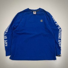 Aape-by-a-bathing-ape Men's Blue T-shirt  Long Sleeve  picture