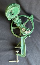 Vintage Lehman's Green Hand-Crank Apple Peeler picture