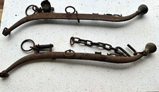 Antique Cast Iron Draft Horse Hames Pair 27.5