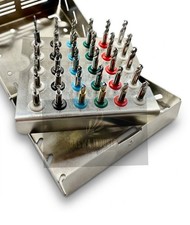 Dental 10 mm Straight Twisted Drills 30 Pcs Kit With Stopper Drills kit picture