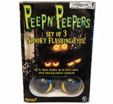 Vintage Spirit Halloween Peep'n Peepers Set 3 Spooky Flashing Eyes Lights Decor picture