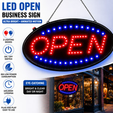 OPEN Business Sign Animated Motion Ultra Bright Store LED Neon Light with ON/OFF picture