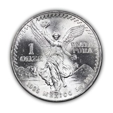 1985-Mo Mexico Libertad 1 Onza .999 Fine Silver BU Coin picture