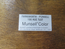 Farnsworth Munsell Hue Test Color Set w/ Wooden Case, Complete Set picture