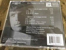 MOZART: CLARINET CONCERTO & QUINTET CD picture
