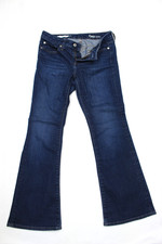 Gap long and lean blue flare leg blue denim jean women size 27 picture