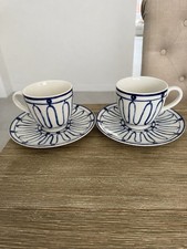 Themis Z Mixed Teacup & Saucer Lot - 7 Cups + 7 Saucers Fine Porcelain Greece picture