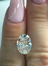 Loose 6.00 Ct Oval Cut Natural D Color Lab Grown CVD Diamond VVS1 Certified picture
