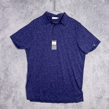 KJUS Stephen Polo Mens 56 2XL Short Sleeve Shirt Navy Floral New Tags Sport Fit picture