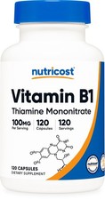 Nutricost Vitamin B1 (Thiamin) 100mg, 120 Capsules - Gluten Free & Non-GMO picture
