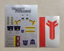 TRANSFORMERS G1 STARSCREAM STICKER SHEET RARE DECEPTICON SEEKER DECALS LABELS picture