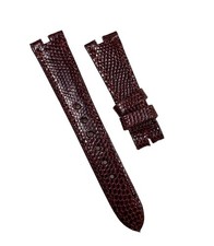 Genuine NOS Cartier 14mm X 12mm Burgundy Lizard Leather Band Strap picture