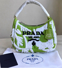 PRADA Re-Edition 2000 Mini Shoulder Bag Green/White Zip Logo, Dust Bag picture