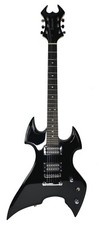 Zenison Heavy Metal Rock Style Electric Guitar Solid Wood Body Maple Black picture
