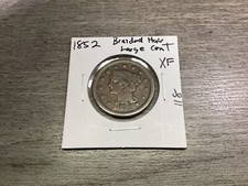 1852 Braided Hair Large Cent in Extra Fine Condition US Copper Coin 118ak picture