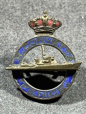 WW2 WWII Military Italy Italian Royal Navy Badge Pin - Corvette Fenice Ship picture