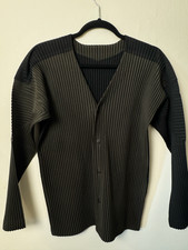 *Rare* Homme Plisse Issey Miyake Green and Black Cardigan Jacket Size 2 picture