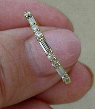 0.60Ct Lab Created Baguette Diamond Eternity Wedding Band Ring 14K Yellow Gold picture