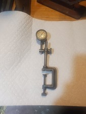 Vintage Starret No 196 Dialed Indicator Gage And Clamp picture