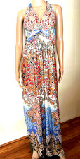 Shoreline Fashion Dress Abstract Anthropology  Gilding  Print L-XL sz NWOT picture