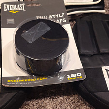 Everlast Pro Style Hand Wraps 16 Oz Gloves Black Adult Boxing Mitts picture