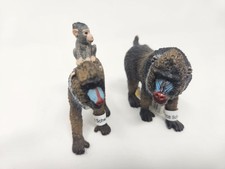 Schleich Mandrill Baboon Lot 14716 Male 14715 Baby Retired Figures picture