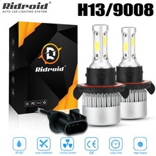 2X H13 9008 Super Bright LED Headlight Bulbs Kit 660000LM 6000K White Hi-Lo Beam picture