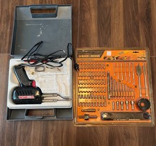 Vintage Weller D550 Soldering Gun & Black+Decker 77pc Drill Set Bundle picture