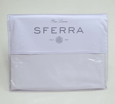 Sferra Celeste 3990 King Fitted Sheet White Cotton Percale picture