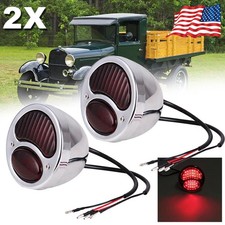 Vintage Custom Model A Hot Rat Street Rod Tail Lights Stop 2x For Ford Car Truck picture