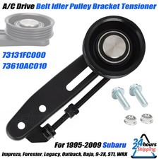 For 1995-2009 Subaru A/C Drive Belt Idler Pulley Bracket Tensioner #73131FC000 picture