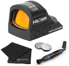 Holosun HS407C X2 Red Dot Open Reflex Sight with Cleaning Pen and Cloth Bundle picture
