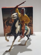 1950's Hartland Chief Cochise Broken Arrow Figure Pinto Horse Toy w/Box 816 picture