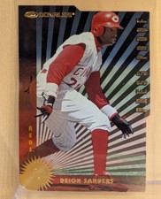 1997 Donruss GOLD PRESS PROOF #304 Deion Sanders Reds RARE DIE CUT PARALLEL picture
