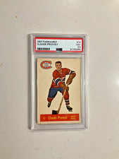 1957/58 Parkhurst #12 Claude Provost rookie card.  PSA  VG 3.5  Montreal Habs picture