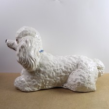1972 The Townsends Pottery Toy Poodle Figurine Sculpture Life Size 20