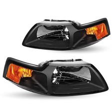 Headlights Assembly for 1999-2004 Ford Mustang Halogen Headlamp picture