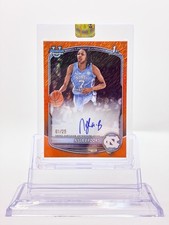 2025-26 Bowman Nyla Brooks Chrome Auto Orange Shim  /25 North Carolina Tar Heels picture
