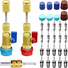 31Pcs R134A Valve Core Quick Remover Installer Tool Set, High Low Pressure AC Va picture