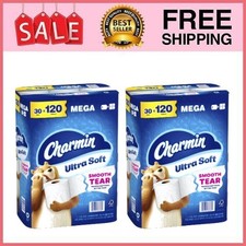 2 Pack Charmin Ultra Soft Toilet Paper, 30 Mega Rolls, 2-Ply Bath Tissue picture