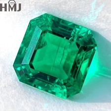1Ct ~4.2Ct Lab Created Columbia Emerald Asscher Cut AGL Certified Loose Gemstone picture