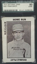 1913 National Game WG5 Frank Homerun Baker SGC 80 EX/NM picture