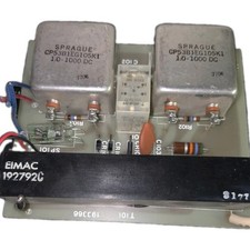 Lot of 2 Sprague 1.0 MFD 1000V DC Bathtub Capacitors | 1x Eimac 192792C Vintage picture
