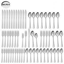 60 -Piece Stainless Steel Flatware Set Service for 12 Cutlery Set picture